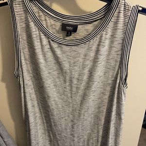 Black and white striped tank top